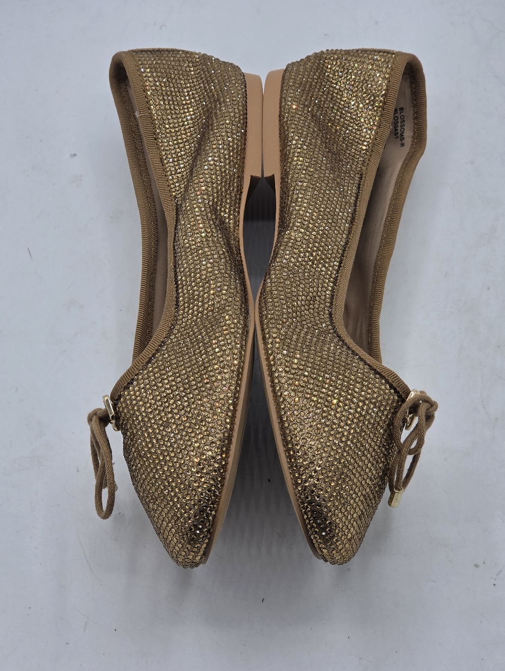 Steve Madden Blossoms-R Gold Rhinestone Ballet Flats Sz 7.5M - Picture 8 of 14